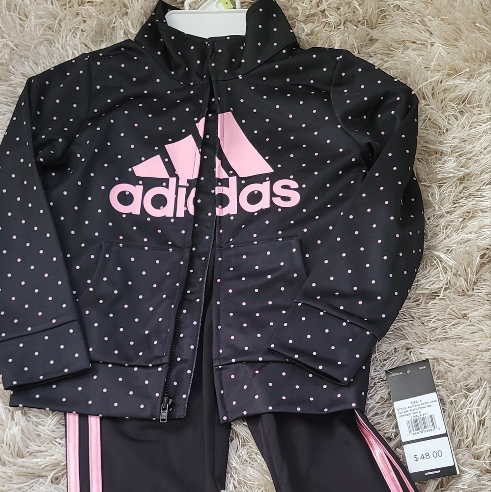 Little girls addias tracksuit
